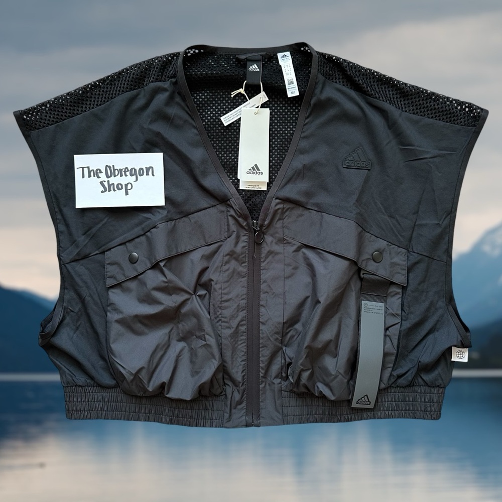 CITY ESCAPE PREMIUM VEST JACKET MENS MEDIUM MESH FULL ZIP V NECK WATER REPELLENT